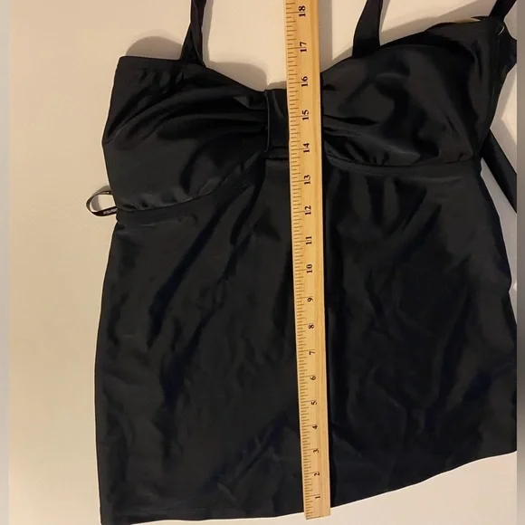 🏝️New🏝️ Maternal America black tankini swim top small - Picture 5 of 6